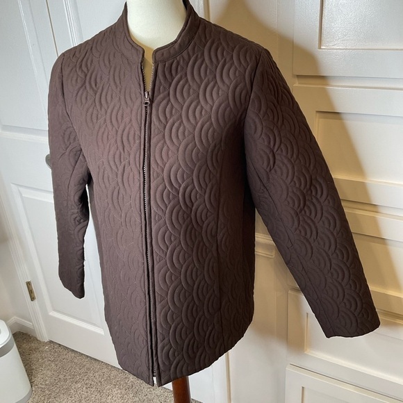 Laura Ashley chocolate brown quilted zip up jacket , Brand New with tags! - Picture 3 of 7